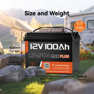Obrázok produktu pre Lítiová batéria – 12V 100Ah, dobíjateľná LiFePO4 batéria pre karavany a solárne systémy