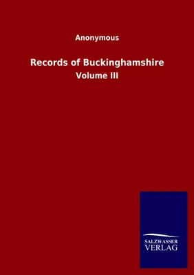 Produktbild von Records of Buckinghamshire