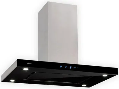 Image de Klarstein Valeria Hotte Îlot - 230W, débit max. 650 m³/h, 3 niveaux de puissance, éclairage LED, panneau tactile, verre, inox, éco-énergétique, PureAmbience Concept, argent