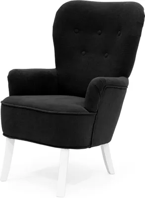 Produktbild von Sofiland Polstersessel VELO– Akzentstuhl im skandinavischen Design – Wohnzimmer, Leseecke, Schwarz