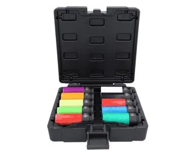 Produktbild von KS Tools 515.0890, Steckschlüssel-Satz, 1/2", 10 Kopf/Köpfe, Chrom-Molybdän-Stahl, ISO 1174, DIN 3121