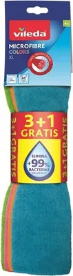 Image de Chiffons microfibres Vileda Colors 4 pièces