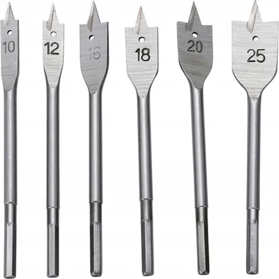 Image de Jeu de 6 forets plats pour bois, 10 mm - 25 mm 01113