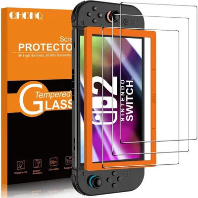 Produktbild von Displayschutzfolie für Nintendo Switch 2 [7.9 Zoll] 3 Stück Panzerglas Militärstandard 9H+ Anti-Kratzer