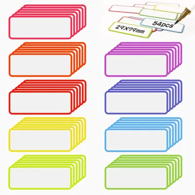 Produktbild von Magnetstreifen Beschreibbar, 54 Stück 7,9 x 2,9 cm LöSchbarer Magnetstreifen, Wiederverwendbarer Magnete für Whiteboard, Metallschränke und Kühlschränke, Magnetische Oberflächen