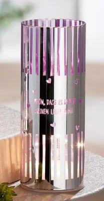 Produktbild von LED Windlicht Glas-Schön das es Dich in meinen Leben gibt!