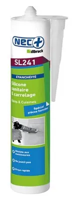 Image de Mastic Sanitaire Antimoisissures Translucide 310ml Nec+ - Nec+ Illbruck