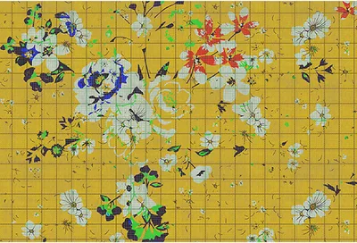 Produktbild von Tadessi Fototapete | Blumen | 4.00 m x 2.70 m | Gelb | Grün | Wandbild | Digitaldruck