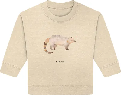 Produktbild von Mr. & Mrs. Panda Organic Baby Pullover Nasenbär 24. - 36. Monat - Natural Raw - Geschenk, Nasenbären, Lustige Sprüche, Bullover, Bär, Rüsselbär