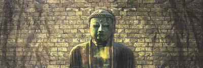 Produktbild von Buddhismus Kunstdruck Bild - Buddha In Meditation (53 x 158 cm)