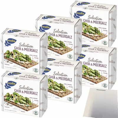 Produktbild von Wasa Selection Chia & Meersalz 6er Pack (6x245g Packung) + usy Block