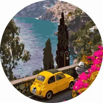 Immagine prodotto di Dipingere con i numeri (formato rotondo) - Provincia... 40 cm - Il tuo hobby