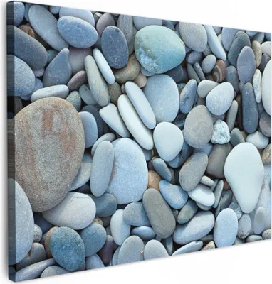 Produktbild von MuchoWow® - Leinwandbilder - Zen-Steine - Natur - Strand, Wandbild, Wanddeko Bilder Wohnzimmer, 70x50 cm