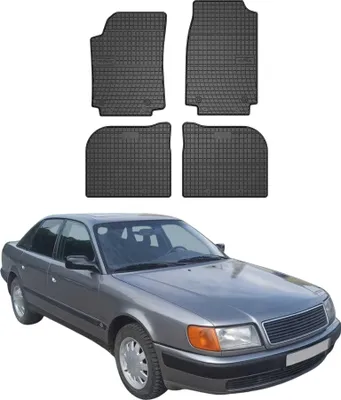 Image de 1994-1997 Audi A6 I C4 Tapis de sol en caoutchouc noir 4 pcs