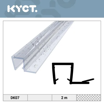 Zdjęcie produktu dla Uszczelka prysznicowa do szkła o grubości 4–5 mm, 10 x 2 m – zamienna uszczelka z PVC, uszczelka do drzwi prysznicowych, uszczelka do kabiny prysznicowej DK07