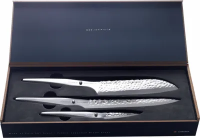 Produktbild von Chroma Messer Set 3tlg Type 301 Hammerschlag P-529