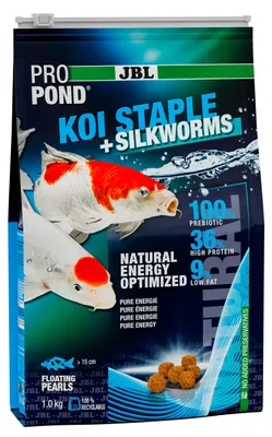 Productafbeelding van JBL ProPond KOI Basisvoeding + Zijderupsen, inhoud: 1 kg