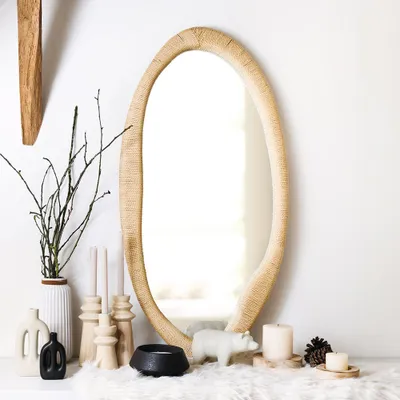 Image de Miroir mural Eazy Living 58 x 114 cm Piaf bois