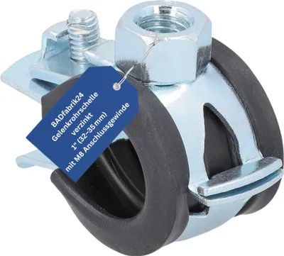 Produktbild von BADfabrik24 Gelenkrohrschelle verzinkt 1", 32 - 35mm M8