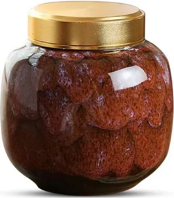 Produktbild von Luxe Mini Urne 210 ML aus Keramik - Braune Dekorationsurne für Menschliche und Tierasche