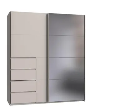 Produktbild von Schwebetürenschrank >BALI< in KASCHMIR / SPIEGEL - 180x208x64cm (BxHxT)