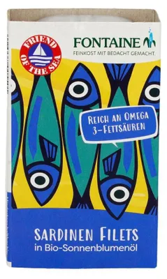 Image de Filets de sardines sans peau ni arêtes - Huile de tournesol 120g