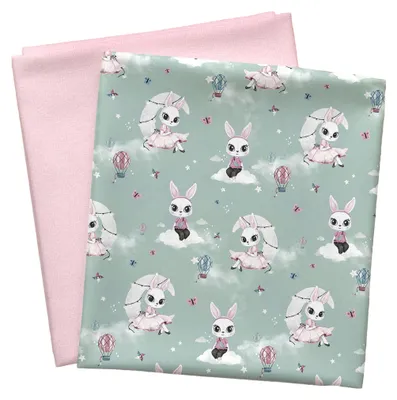 Produktbild von Stoffpaket Kinder 0,5x1,5m Jersey + 0,5x0,7m Bündchen Nähpaket Kinderkleidung
