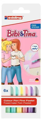 Immagine prodotto di edding 4-1200-6-1999 6 edding e-1200 Bibi & Tina Filzstifte farbsortiert