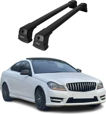 Produktbild von Dachträger Grundtäger für Mercedes C Klasse C204 Coupe 2011-2014 75kg Schwarz 2x