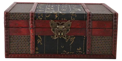 Holz Aufbewahrungsbox, Schmuckschatulle, Retro, 23x16x9,8 cm