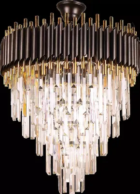 Produktbild von Luxus Kronleuchter Deckenleuchter Gold Deckenlampe Lüster Kristall Runder