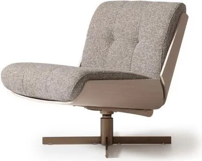 Produktbild von Drehstuhl Sessel Stoff Sitzer Einsitzer Grau Wohnzimmer Clubsessel