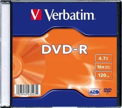 Produktbild von Verbatim DVD-R Matt Silver, DVD-R, Slimcase, 4,7 GB