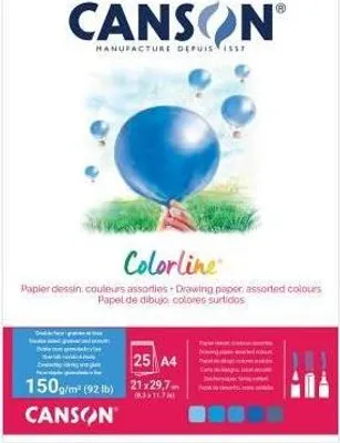 Obrázek produktu pro Canson Colorline, Umělecký papír, 150 g/m², 25 listy