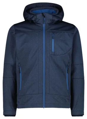 Produktbild von Man Softshell Jacket Zip Hood CMP 3A01787N-M blau 52 - Farbe b.blue melange bluestone