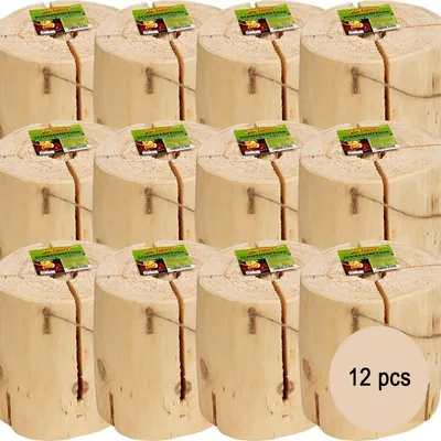 12x Schwedenfeuer 21 cm x 23 cm Brenndauer 120 min Holz Kamin Feuerschale Osterfeuer Winterfeuer Sommerfest Garten-Party