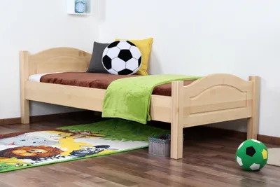 Produktbild von Kinderbett 90 x 200 cm | Massivholz: Buche | Natur Lackiert