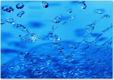Produktbild von Tulup® Glas-Bild - 100 x 70 - Wandbild aus Glas - Wandkunst - Wandbild hinter gehärtetem Sicherheitsglas - Sonstige - Wassertropfen - Blau