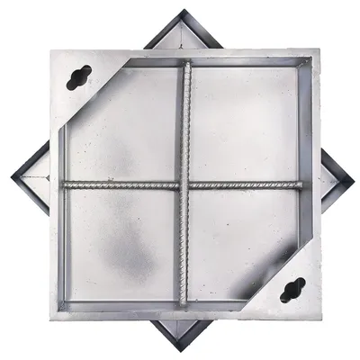 Obrázek produktu pro Solidchoice – Inspekční kryt z oceli s rámem, čtvercový, 30 x 30 cm