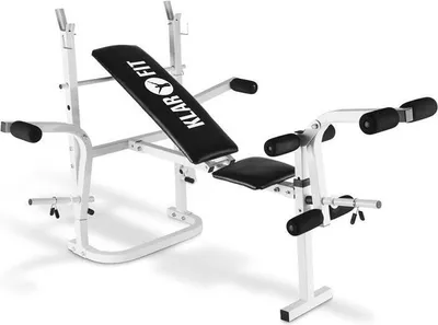 Produktbild von Klarfit Workout Hero posilňovacia lavica - lavica na bench press z rúrkovej ocele, posilňovacia lavica na posilňovanie rúk a nôh, posilňovacia lavica, lavica na sedenie, maximálne zaťaženie: 160 kg, snehobiela