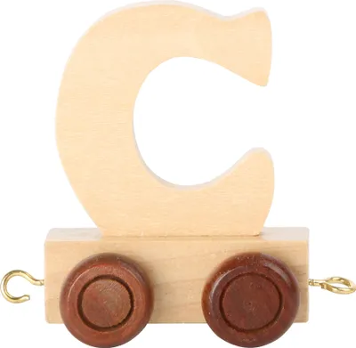 Produktbild von Small Foot Design 7462 Buchstabenzug aus Holz, Buchstabenwaggon C, natur (1 Stück)