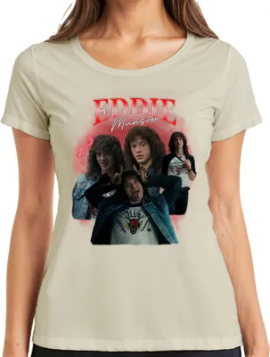 Produktbild von Eddie Munson Hellfire Club Stranger Metal Geschenk Vintage Serie 90s Bootleg Damen T-Shirt, Natur, XXL