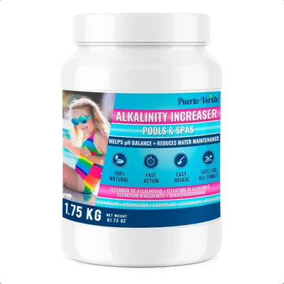 Imagen del producto de Aumentador de alcalinidad para piscinas, 1,75 kg de polvo, para estabilizar el agua
