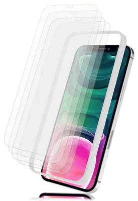 Image de NALIA 4x verre de protection & pochoir - set pour iPhone 13 / 13 Pro, protection d'écran en verre