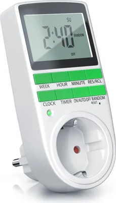 Produktbild von Bearware - Zeitschaltuhr digital - 2,1" LCD-Display 5,3 cm - 3680W - Digital-Zeitschaltuhr mit 10 konfigurierbaren Programmen - Back-Up Reserve-Akku - Zufallsschaltung - integrierter Berührungsschutz