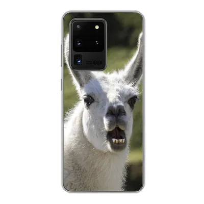 Produktbild von MuchoWow® Handyhülle Schutzhülle Hülle für Samsung Galaxy S20 Ultra Lama - Lustig - Kinder - Jungen - Mädchen - Kinder Silikon Softcase Handy Hülle - Karteninhaber