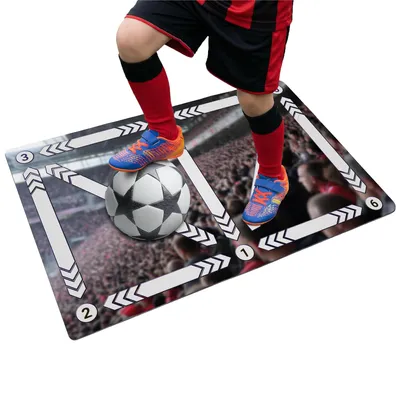 Produktbild von Fußball Trainingsmatte - 90x60 cm - Fußballfans - Training Kinder - Rutschfeste Matte für Ballkontrolle - Kickmatte - Techniktrainer Indoor & Outdoor
