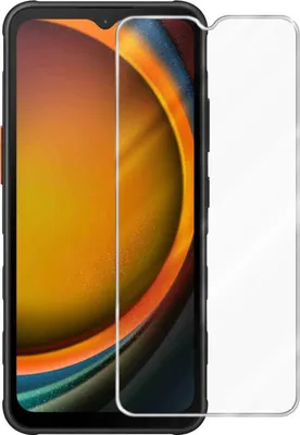 A smartphone with a screen protector placed next to it.