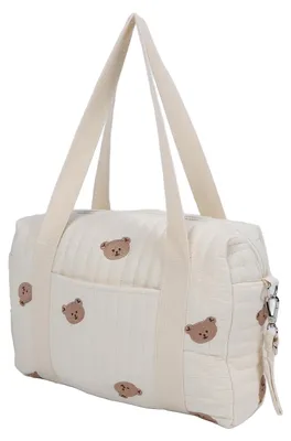 Imagen del producto de Omgoods - Bolsa de compras reutilizable - Bolsa para cochecito - Bolsa de almacenamiento con cremallera - Pañalera para madres - Diseño sostenible - Ideal para el Día de la Madre
