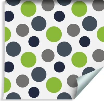 Obrázek produktu pro 10m VLIES TAPETE Roll Grey Green Dots Pattern Motif XXL